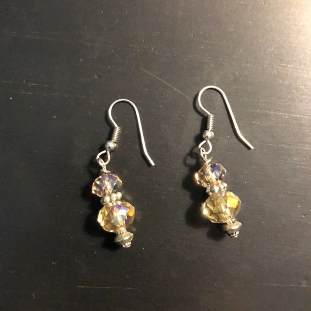 Premier Earrings-Yellow Toned Pierced